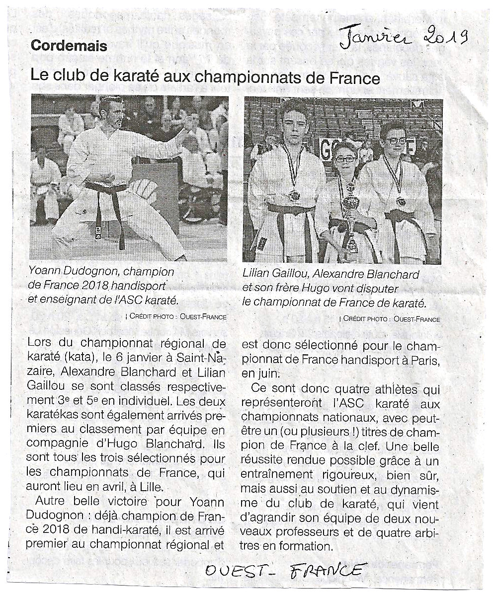 karate cordemais ouest france